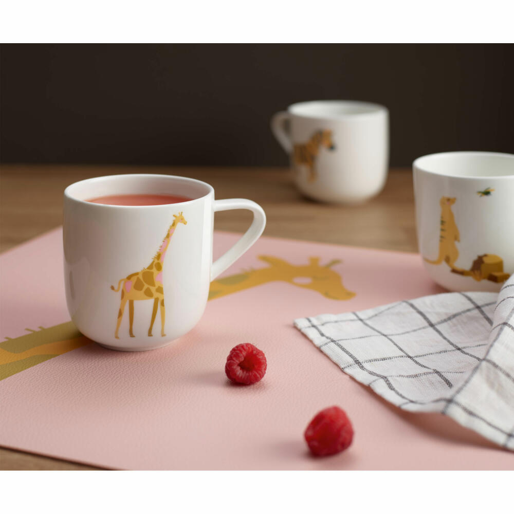 ASA Selection kids Henkelbecher Giraffe Gisele, Henkel Becher, Tasse, Teetasse, Fine Bone China, Weiß Glänzend, 250 ml, 38072314