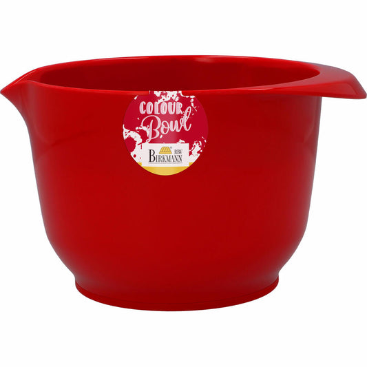 Birkmann Colour Bowl mixing and serving bowl, mixing bowl, bowl, melamine resin, red, 1.5 liters, 709263