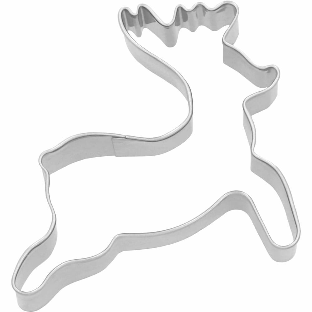 Birkmann cookie cutter, reindeer, cookie cutter, cookie mold, biscuit, cookies, stainless steel, 6.5 cm, 195981