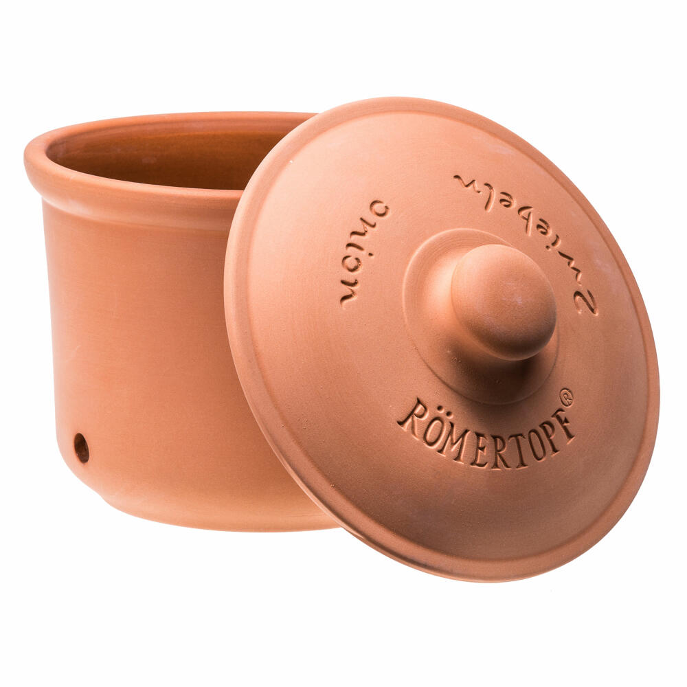 Römertopf storage pot onions, onion pot, storage container, for approx. 1.5 kg, natural clay, 41505