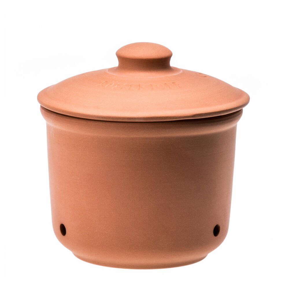 Römertopf Garlic Storage Pot, Garlic Pot, Storage Jar, for approx. 200 g, Natural Clay, 41405