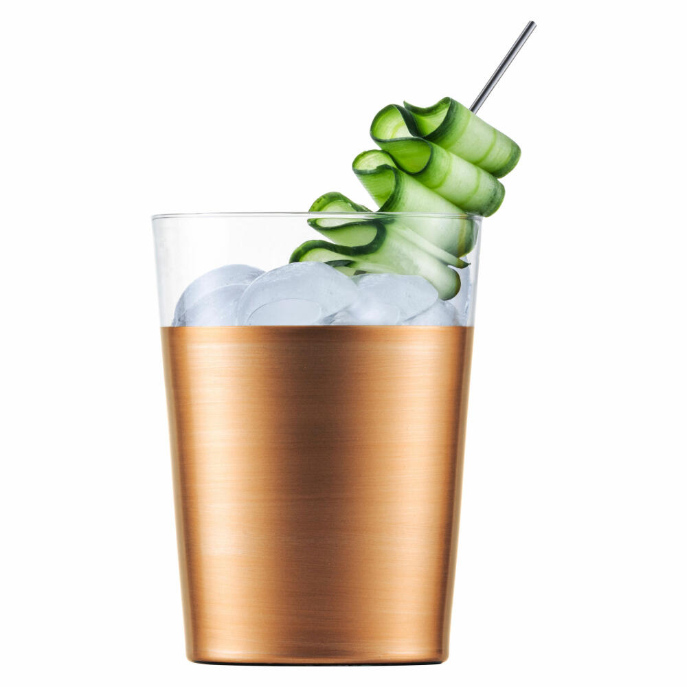 Eisch Moscow Mule Glas 2er Set Secco Flavoured, Becher, Kristallglas, Kupfer, 550 ml, 30011893