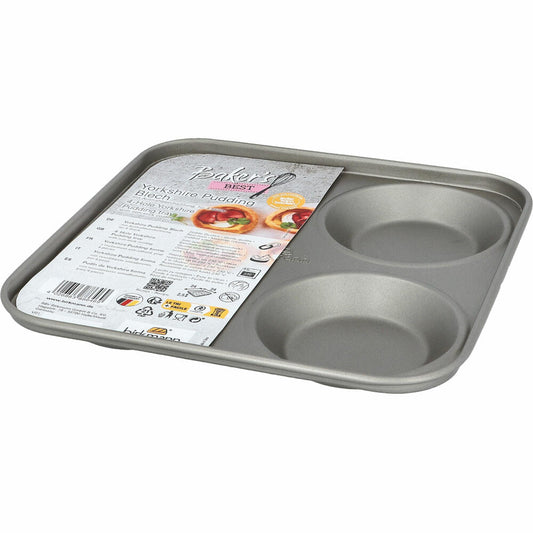 Birkmann Bakers Best Yorkshire Pudding Tray, Baking Pan, Baking Tray, Carbon Steel, 24 x 24 cm, 886469