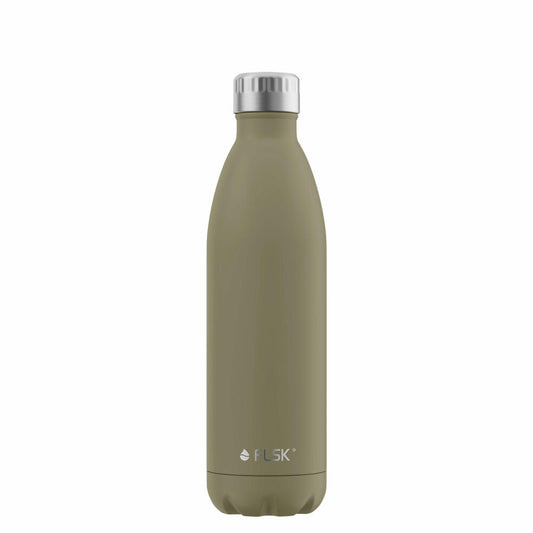 FLSK drinking bottle Khaki, insulated bottle, thermos flask, bottle, stainless steel, 750 ml, 1010-0750-0020