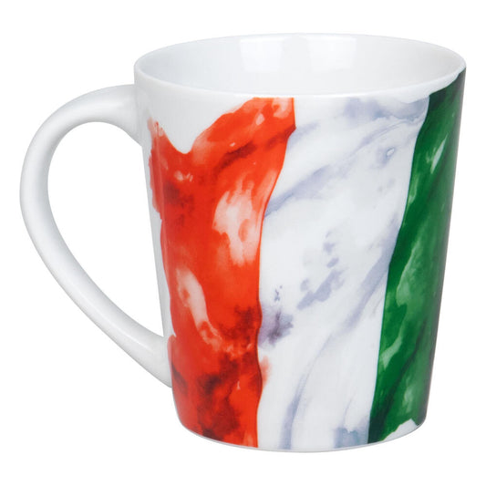 Könitz Becher Flagge Italien, Tasse, Kaffeetasse, Porzellan, Bunt, 380 ml, 1111342861