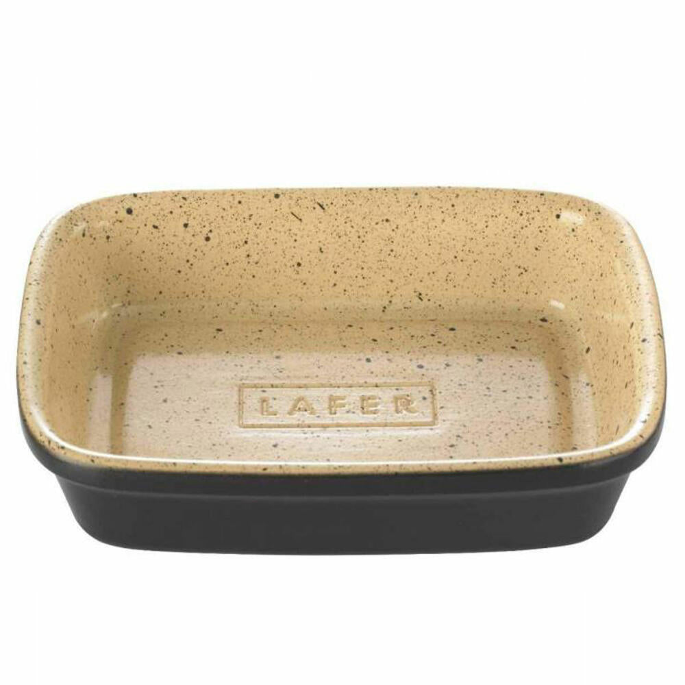 Lafer BBQ grill bowl MEDI, casserole dish, grill accessories, vegetable bowl, clay, natural / black, 0.6 L, 041 06