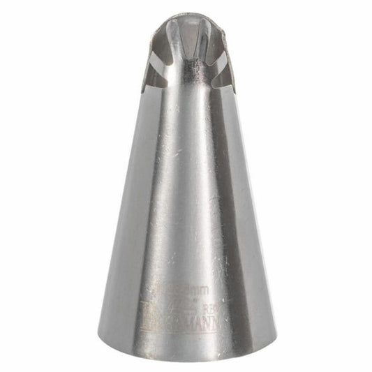 Birkmann ruffled nozzle fanned #126, piping nozzle, decorating nozzle, baking accessories, stainless steel, Ø 0.8 cm, 411739