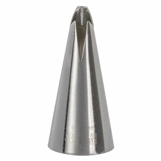 Birkmann Ruffled Nozzle Straight #120, Piping Nozzle, Decorating Nozzle, Baking Accessory, Stainless Steel, Ø 1.4 cm, 411678