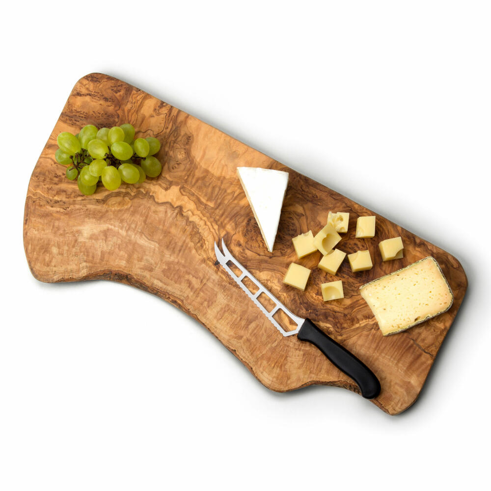Continenta cutting board natural form, kitchen board, serving board, wooden board, olive wood, L 50 cm, 4992