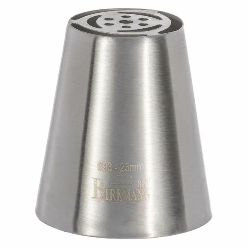 Birkmann flower nozzle #93, piping nozzle, decorating nozzle, baking accessories, stainless steel, Ø 2.3 cm, 411555