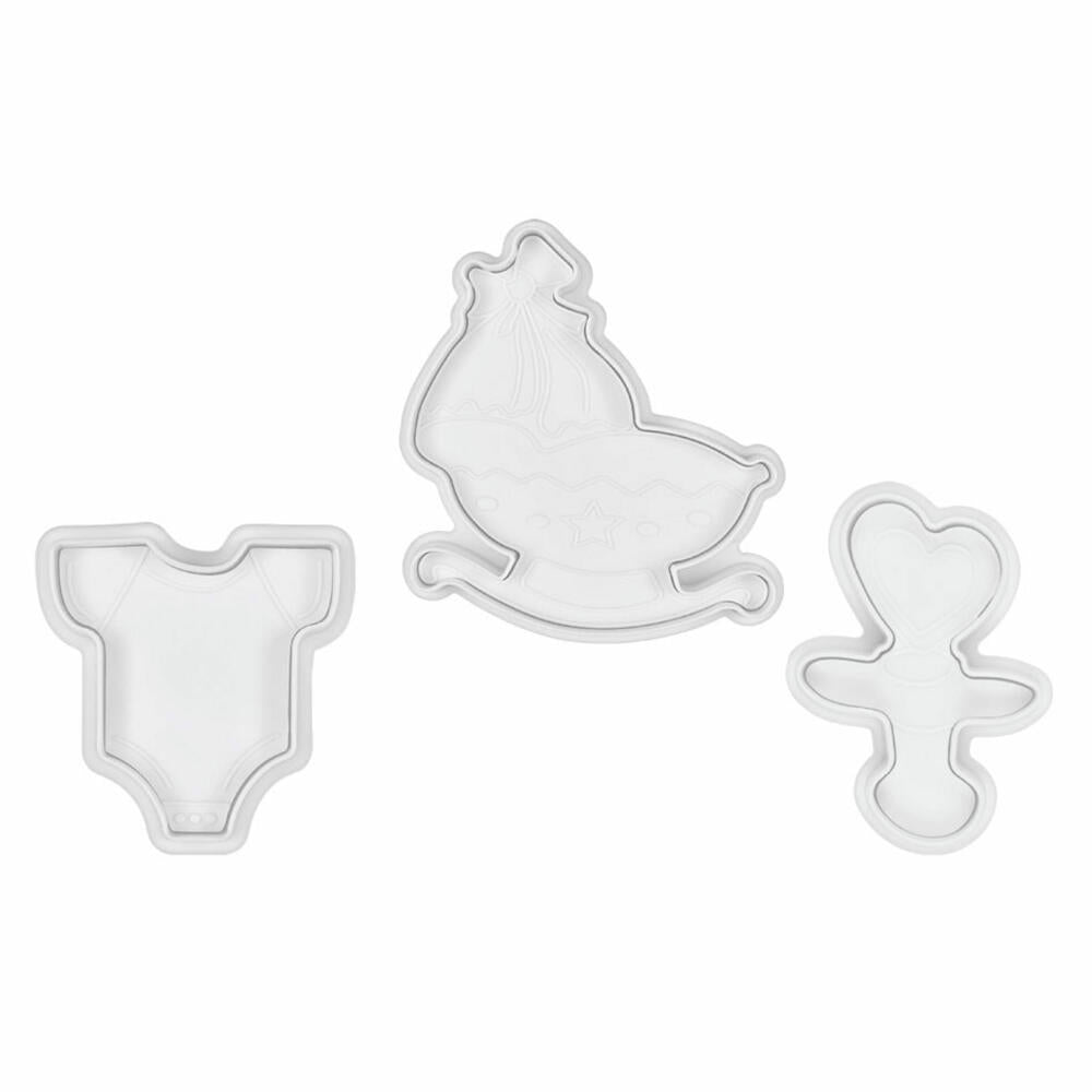 Städter professional cookie cutter with ejector baby set, 3-piece, cookie cutter, fondant, marzipan shape, plastic, 170582