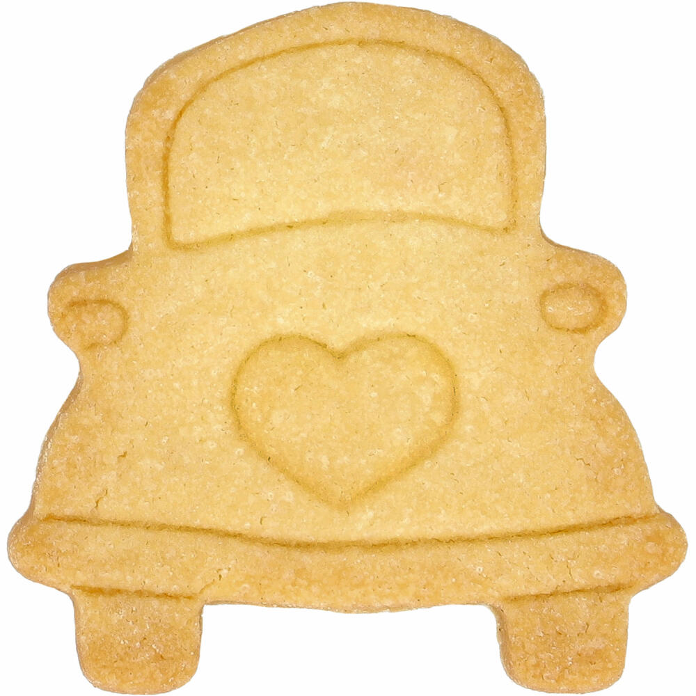 Birkmann cookie cutter wedding car, with internal embossing, cookie cutter, cookie shape, biscuit, biscuits, stainless steel, 6 cm, 199644