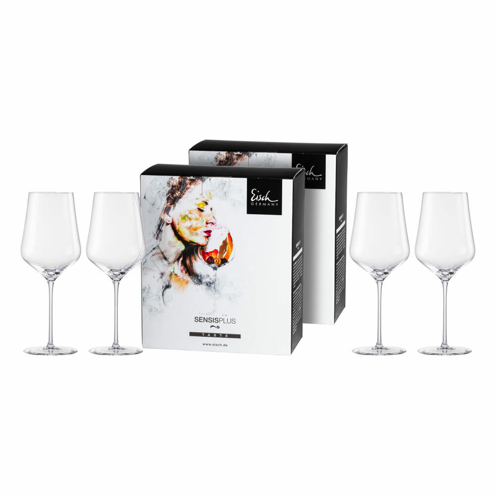 Eisch Bordeaux glass set of 4 Sky Sensis plus, red wine glass, crystal glass, 620 ml, 25185021