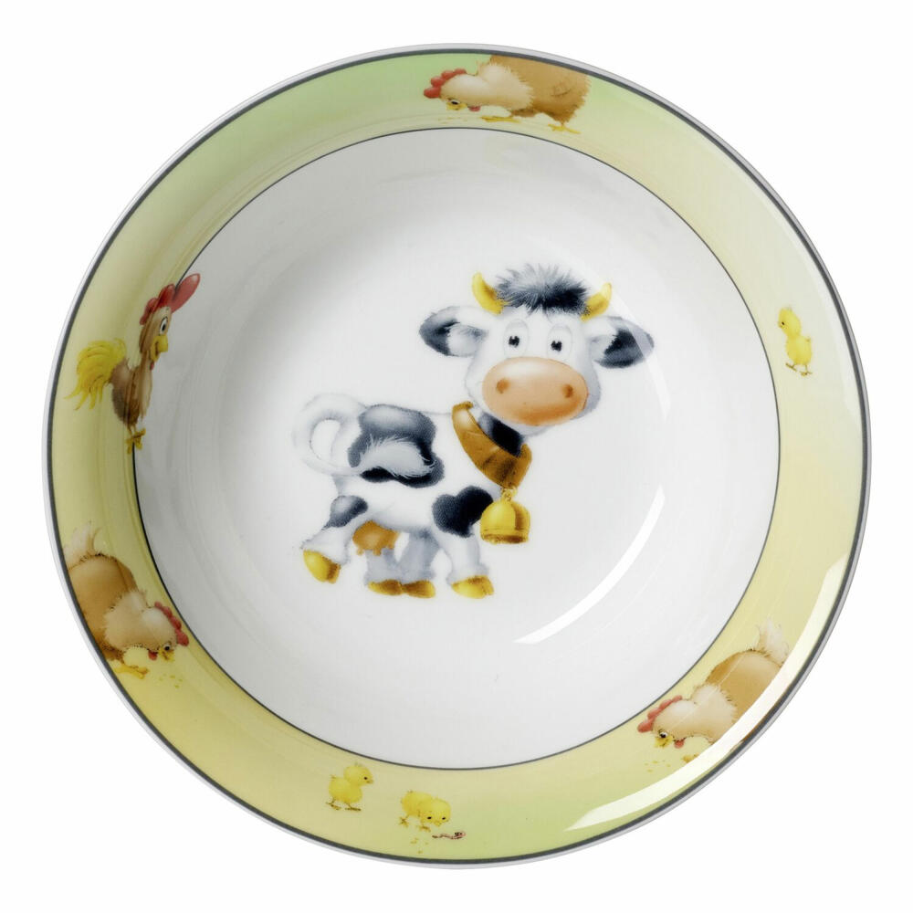 Ritzenhoff &amp; Breker Animals Muesli Farm Animals, Cereal Bowl, Bowl, Porcelain, Ø 16.5 cm, 428346
