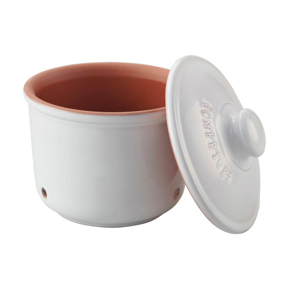 Römertopf Freshness Pot MINI, Storage Pot, Garlic Pot, Natural Clay, White, 0.6 L, 414 04