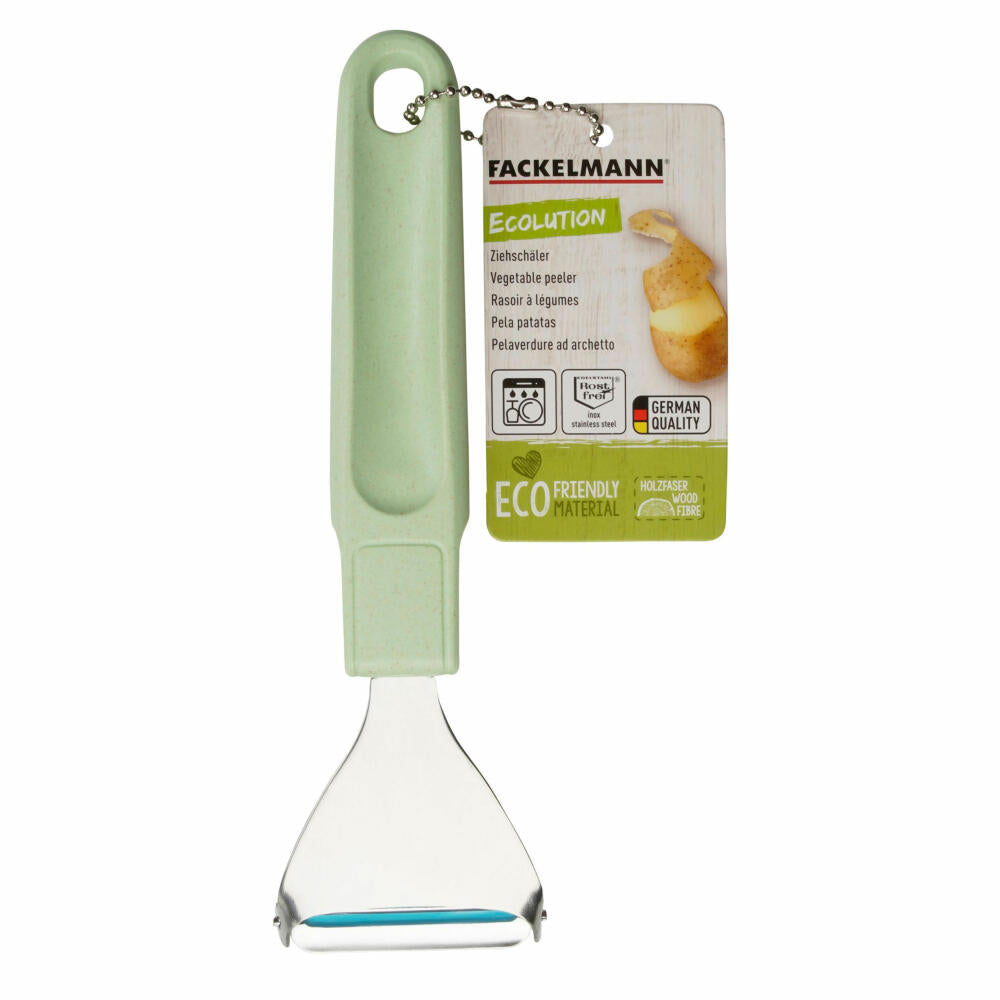 Fackelmann Ecolution peeler, vegetable peeler, peeler, material mix, mint green, 18 cm, 33073