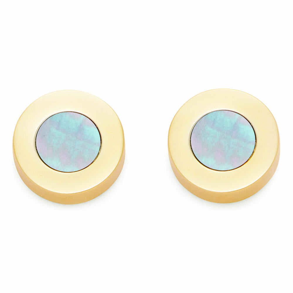 Leonardo Jewels ear studs gold Alitia, earrings, earrings, fashion jewelry, stainless steel IP gold, mother of pearl, 018356