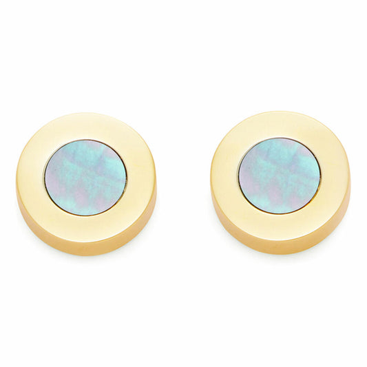 Leonardo Jewels ear studs gold Alitia, earrings, earrings, fashion jewelry, stainless steel IP gold, mother of pearl, 018356