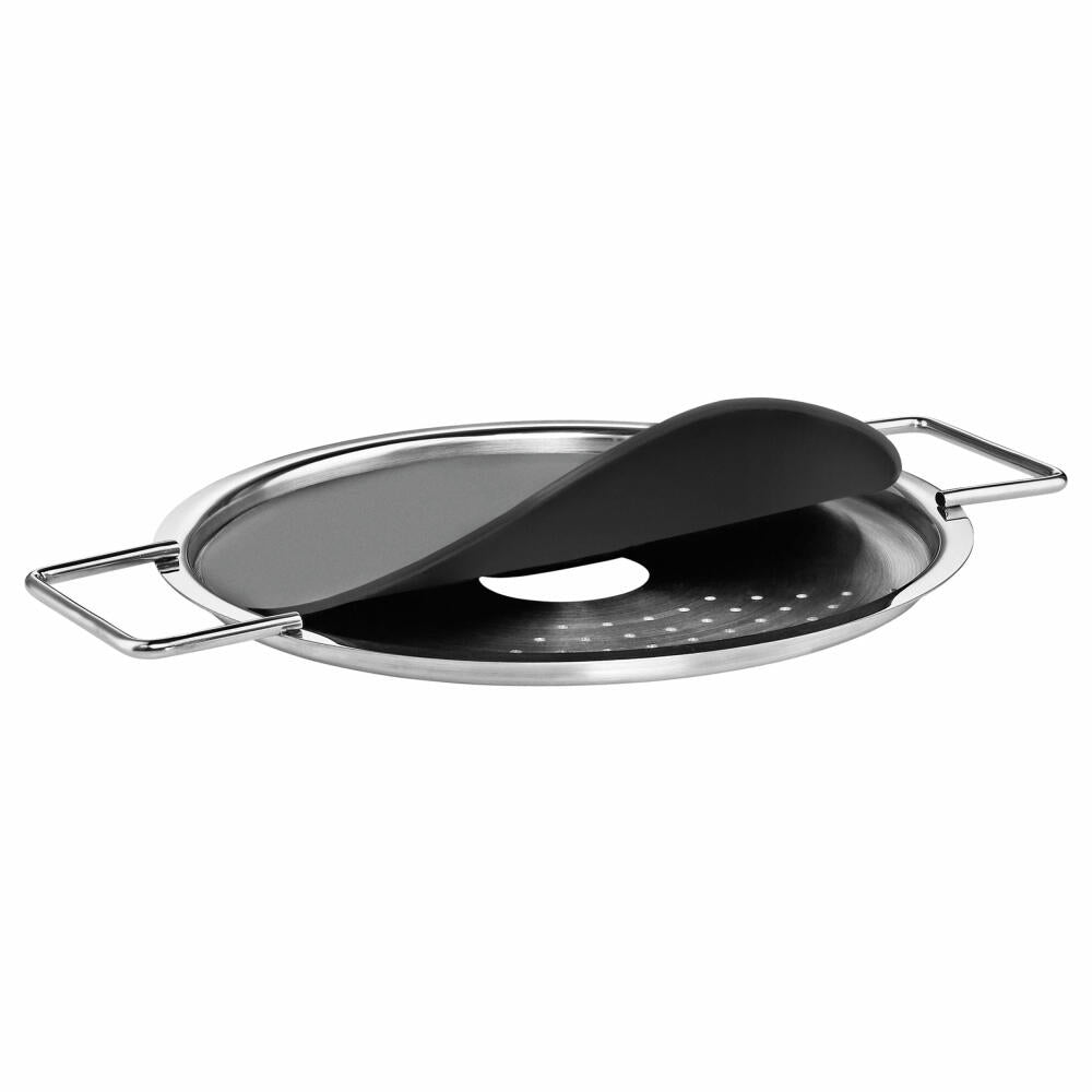 Eva Solo pouring lid, pouring sieve, pouring aid, cooking, accessories, stainless steel/silicone, Ø 16 cm, 203016