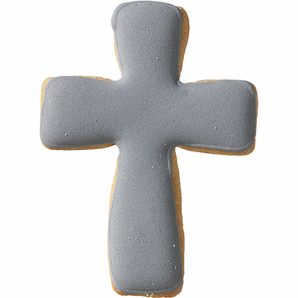 Birkmann cookie cutter cross, cookie cutter, cookie shape, biscuit, cookies, tinplate, 6 cm, 123359