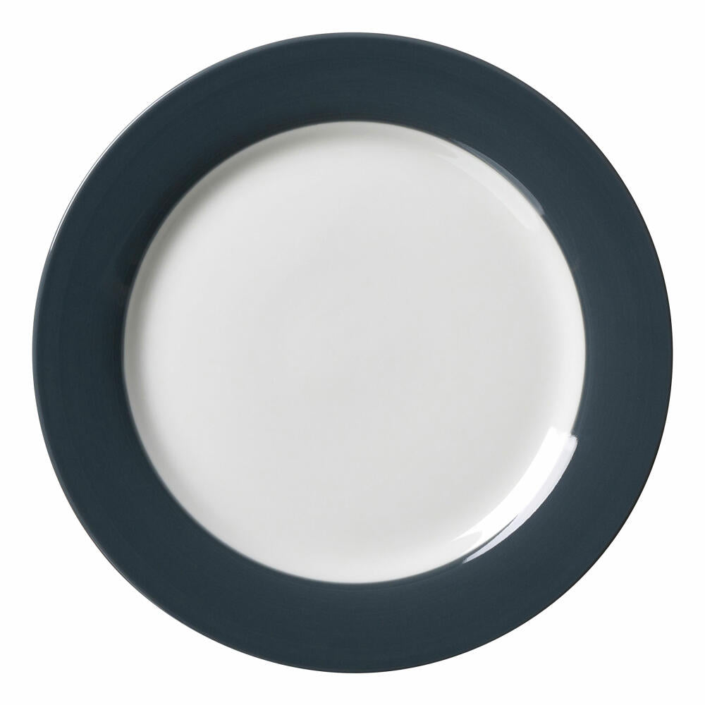 Ritzenhoff &amp; Breker Flat Plate Doppio, Dinner Plate, Dinner Plate, Porcelain, Anthracite, Ø 27 cm, 430226