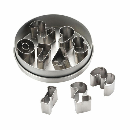 Städter number cookie cutter set, 10 pcs., cookie cutter, cookie mold, biscuit, cookies, stainless steel, CB58914