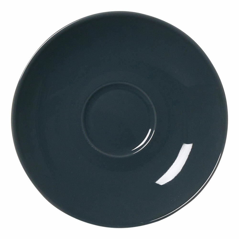 Ritzenhoff &amp; Breker Espresso Saucer Doppio, Espresso Saucer, Lower, Porcelain, Anthracite, Ø 12 cm, 430271