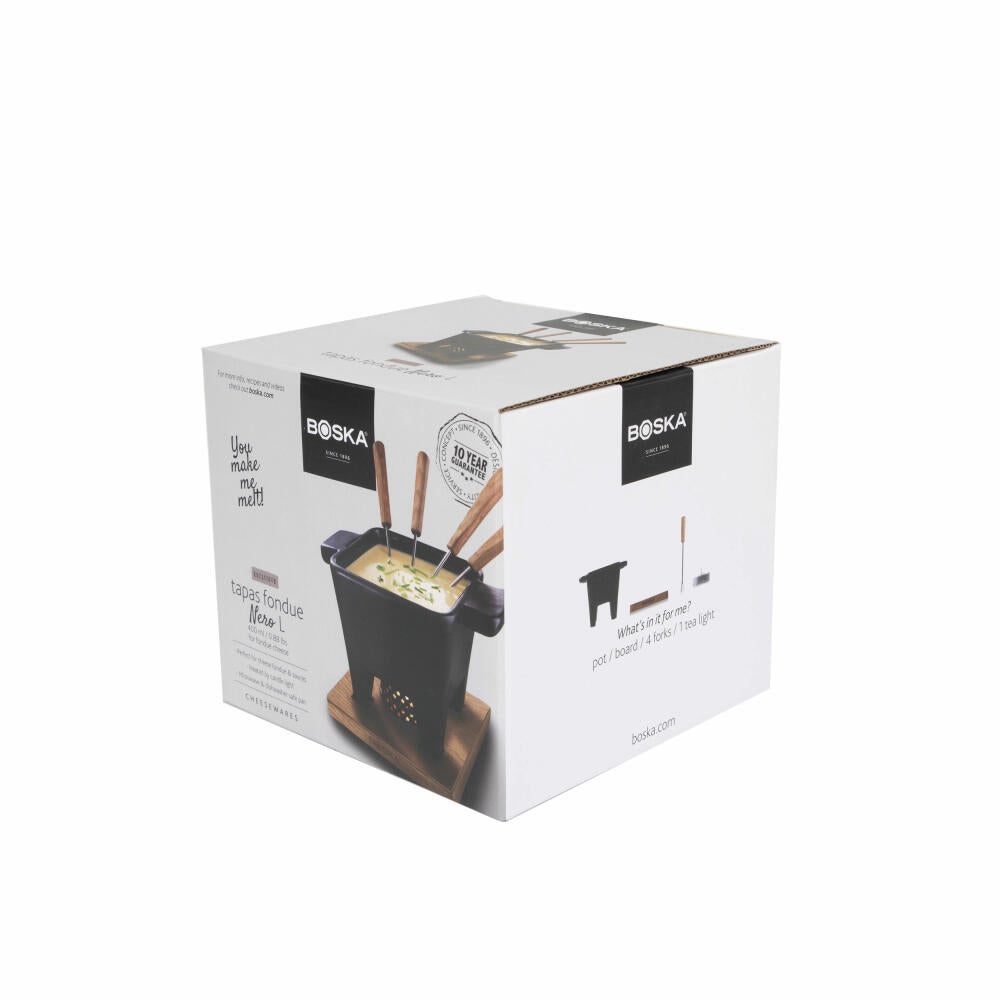 Boska Tapas Fondue Set Nero L, Käsefondue, 8-tlg., Schokofondue, Käsezubehör, 600 ml, 853529