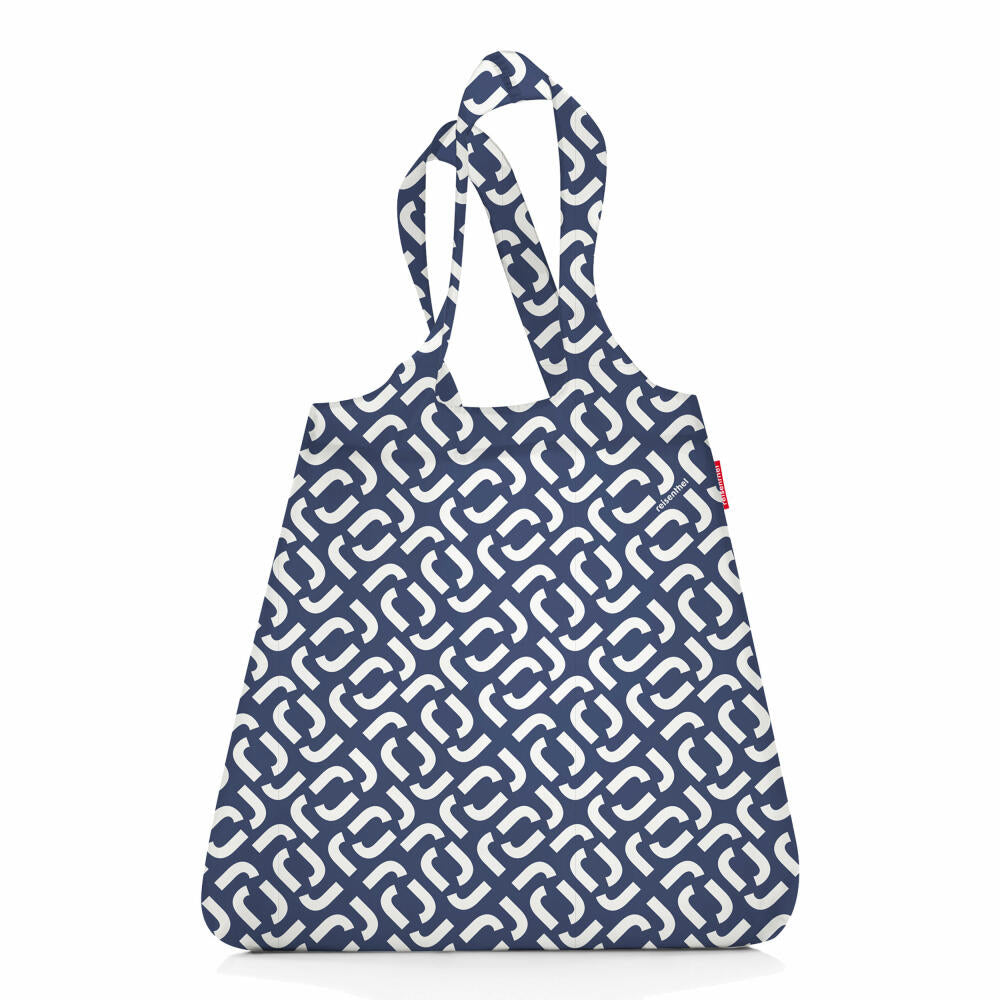 reisenthel mini maxi shopper, Einkaufstasche, Tragetasche, Einkaufsbeutel, Tasche, Polyestergewebe, Signature Navy, 15 L, AT4073