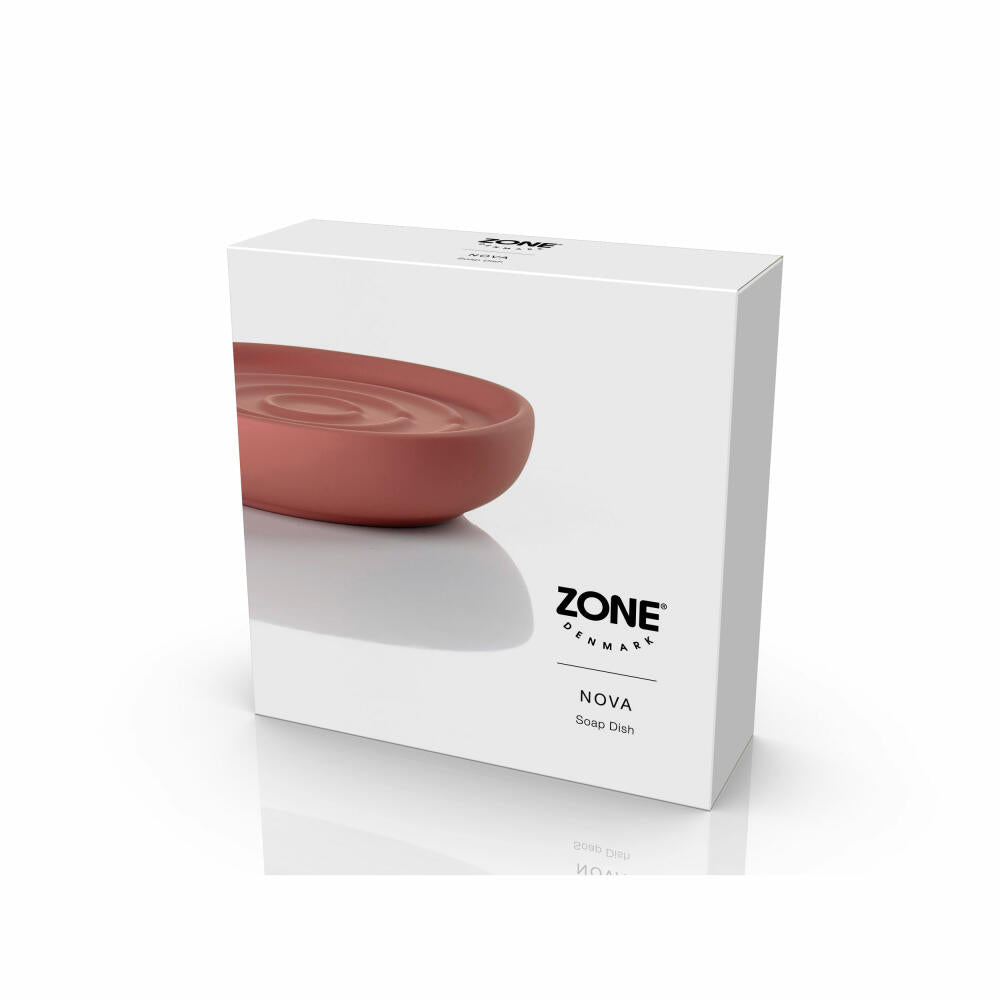 Zone Denmark Soap Dish Nova Peach Red, Soap Dish, Porcelain, Red, 11 cm, 33296