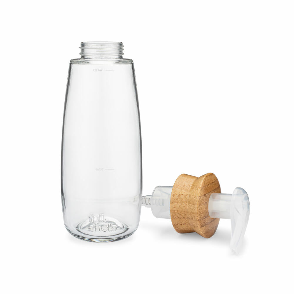 Full Circle Home Soap Dispenser Foamance, Dosing Dispenser, Glass, Bamboo, 450 ml, FC21141W