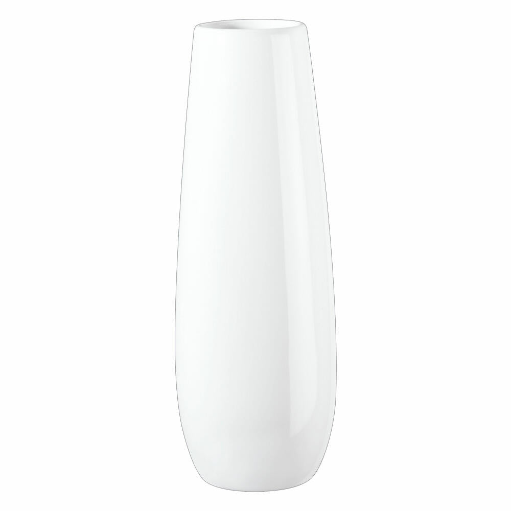 ASA Selection Ease Vase, Raumdekoration, Blumenvase, Keramik, Weiß, H 32 cm, 91032005