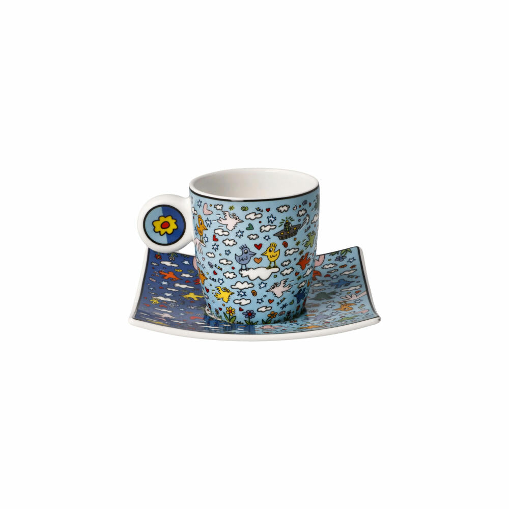 Goebel espresso cup James Rizzi - Give Peace a Chance, Fine Bone China, colorful, 0.1 L, 26102741