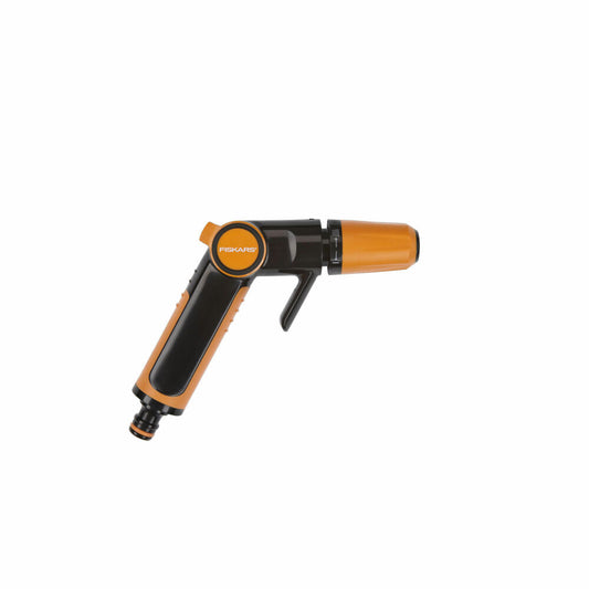 Fiskars spray gun, hose nozzle, garden sprayer, plastic, black, orange, 1020445