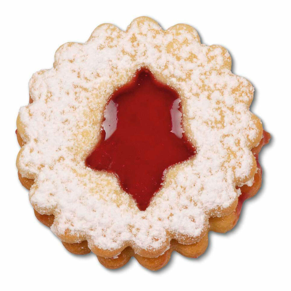 Städter Linzer cookie cutter with ejector Linzer bell, cookie cutter, cookie mold, biscuit, cookies, stainless steel, Ø 4.8 cm, 954046