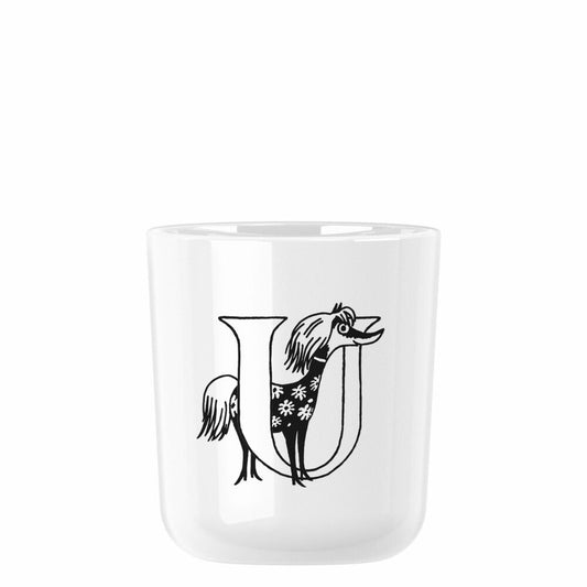 Rig-Tig Tasse Moomin ABC - U, Becher mit Buchstabe, Kunststoff, Weiß, 200 ml, Z00706-U