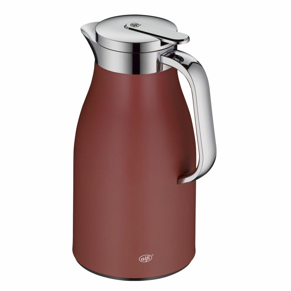 Alfi Skyline vacuum flask, thermos flask, stainless steel, Mediterranean Red Matt, 1 L, 1321300100