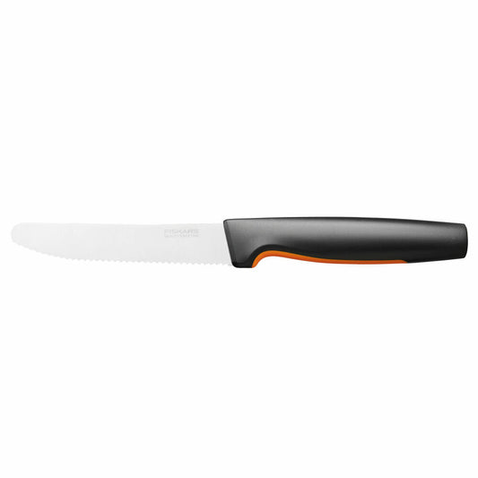 Fiskars Functional Form Tomatenmesser, Tomaten Messer, Küchenmesser, Wellenschliff, Edelstahl, Klingenlänge 11.3 cm, 1057543