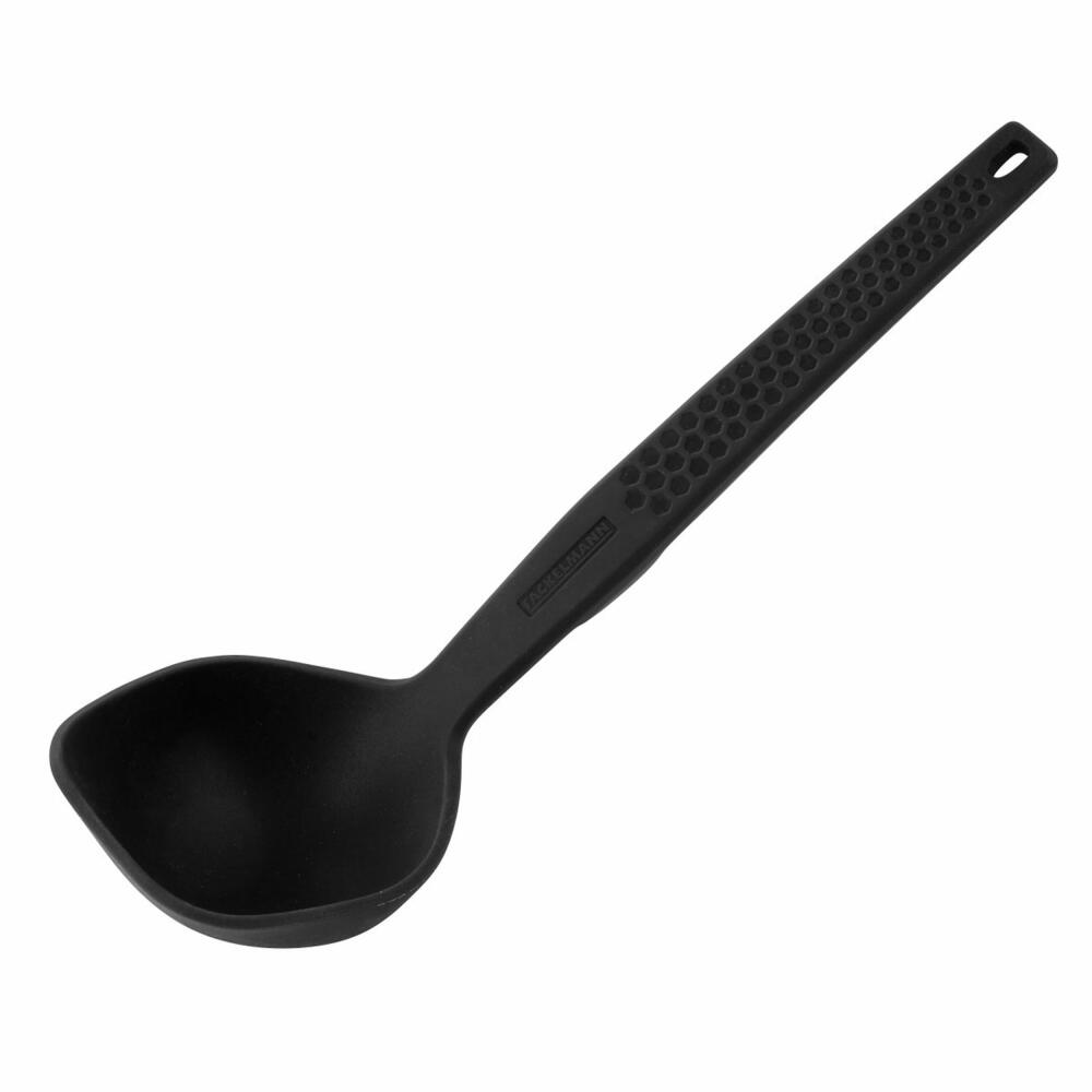 Fackelmann Ladle Statement, Cooking Spoon, Kitchen Utensil, Silicone, Metal, Grey, 28 cm, 25291