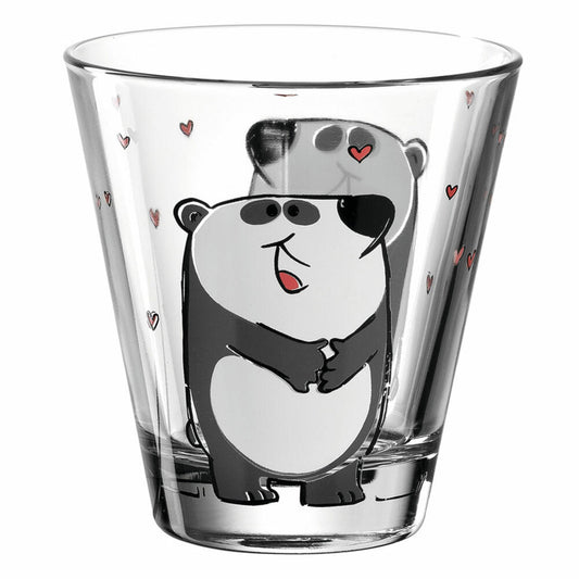 Leonardo drinking glass BAMBINI Panda, children's glass, glass, soda-lime glass, multicolored, 120 ml, 017903