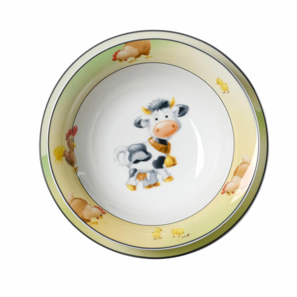 Ritzenhoff &amp; Breker Animals Muesli Farm Animals, Cereal Bowl, Bowl, Porcelain, Ø 16.5 cm, 428346