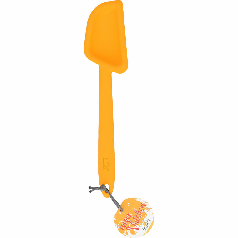 Birkmann Colour Kitchen spoon, dough scraper, cooking spoon, spoon, silicone with metal core, orange, 29 cm, 422513