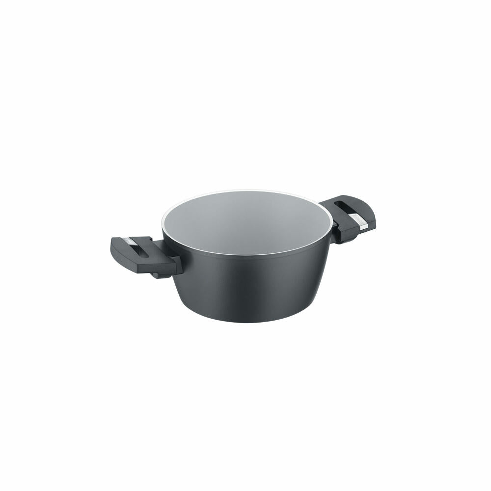 Berndes b.perfect cooking pot, pot, casserole dish, suitable for induction, forged aluminum, black, Ø 24 cm, 0002570724