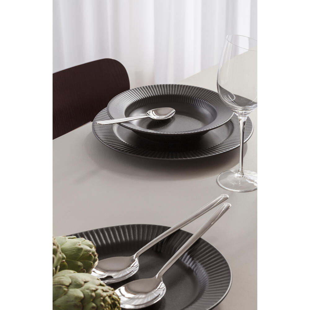 Eva Trio Deep Plate Legio Nova, Tableware, Soup Plate, Stoneware, Black, 22 cm, 787223