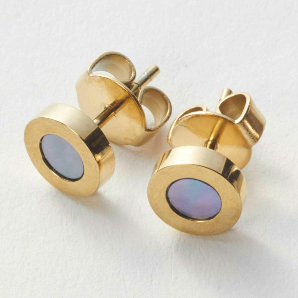 Leonardo Jewels ear studs gold Alitia, earrings, earrings, fashion jewelry, stainless steel IP gold, mother of pearl, 018356