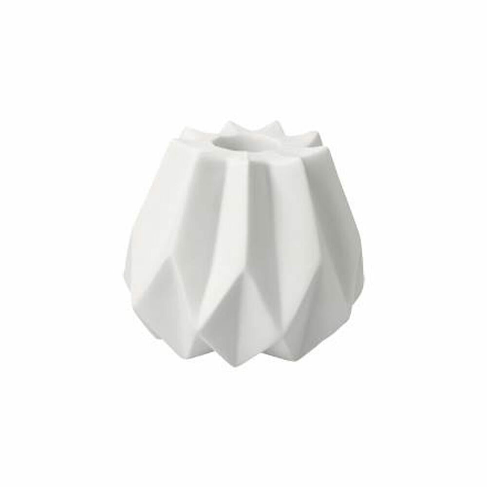 Goebel Candle Holder Polygono Star, Candlestick, Biscuit Porcelain, Biscuit White, H 8 cm, 14005631