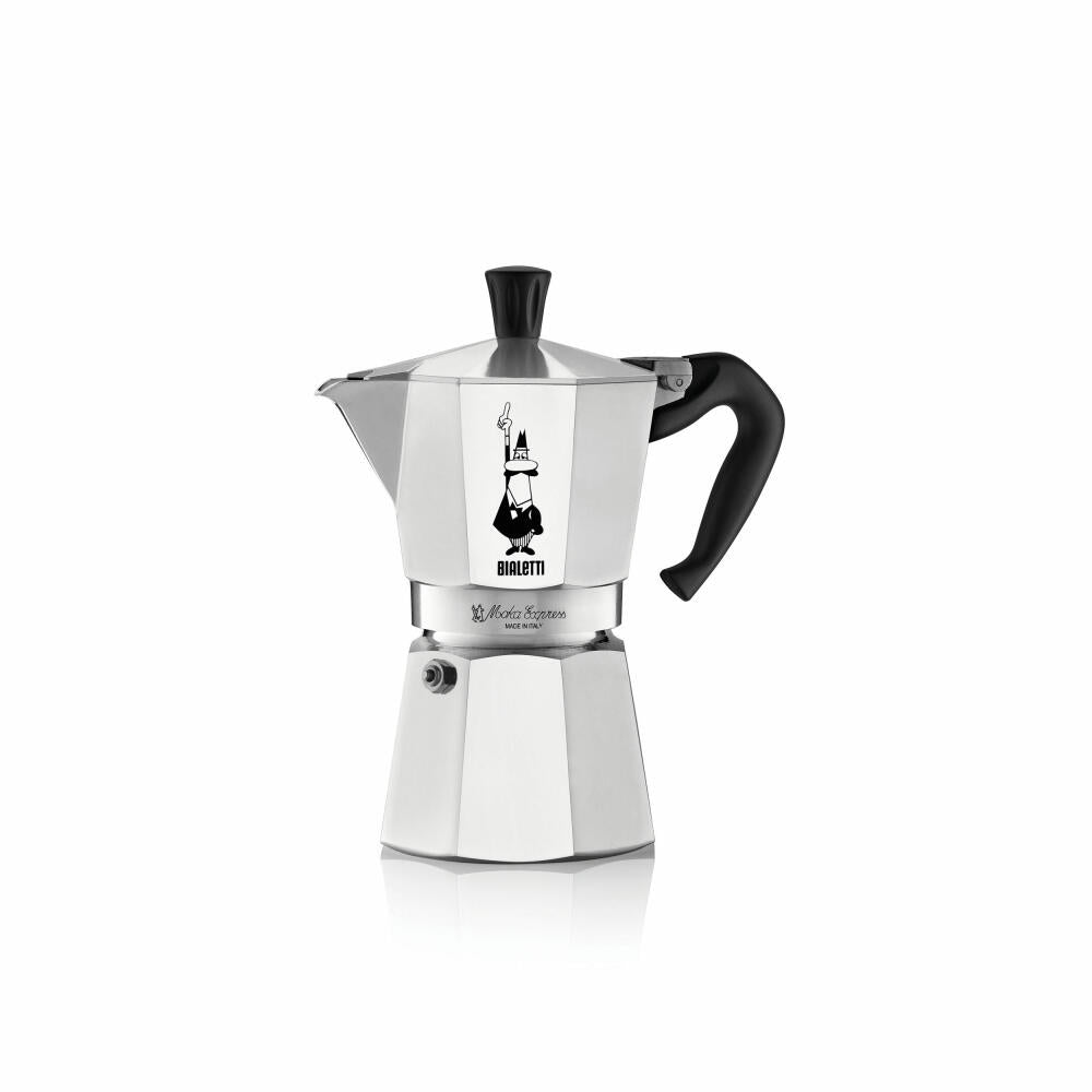 Bialetti Espresso Maker Moka Express for 6 Cups, Espresso, Espresso Pot, Coffee Maker, Aluminum, Silver, 270 ml, 1163