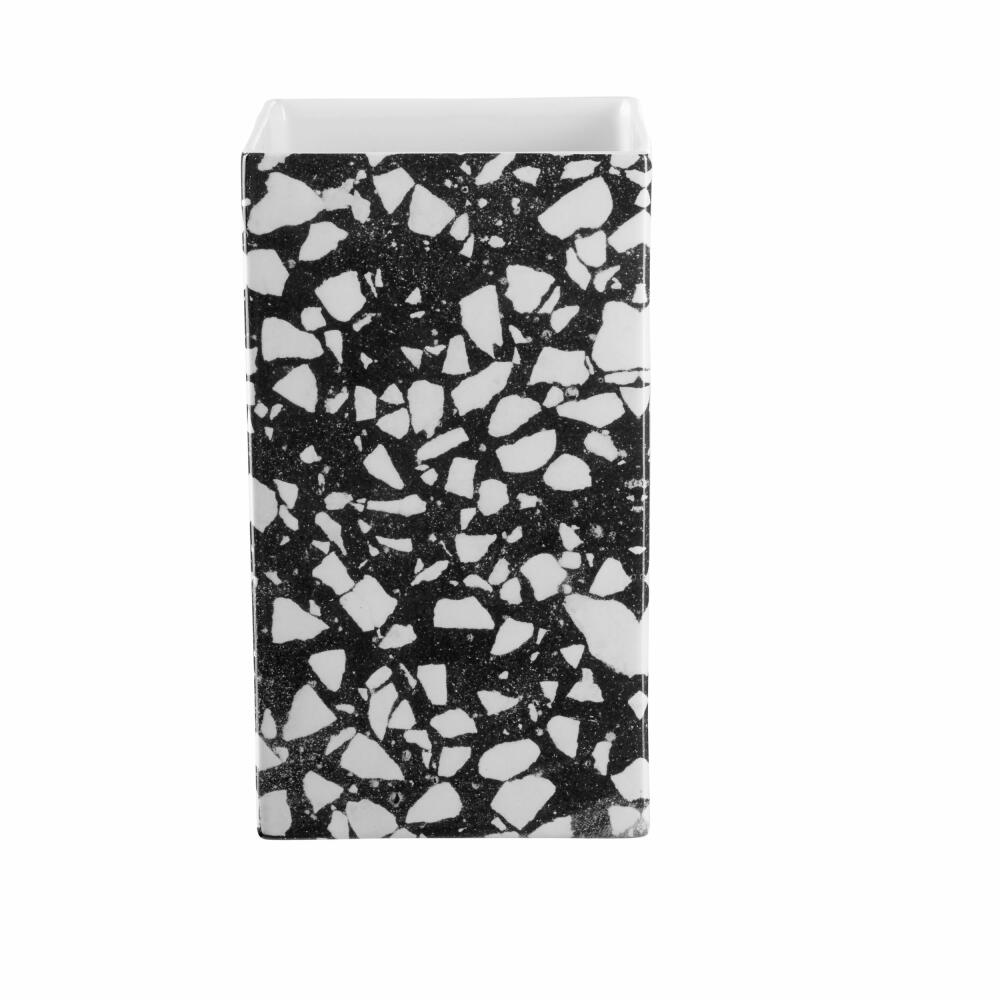 ASA Selection Quadro Terrazzo Vase, Blumenvase, Dekovase, Steingut, H 21 cm, 4606106