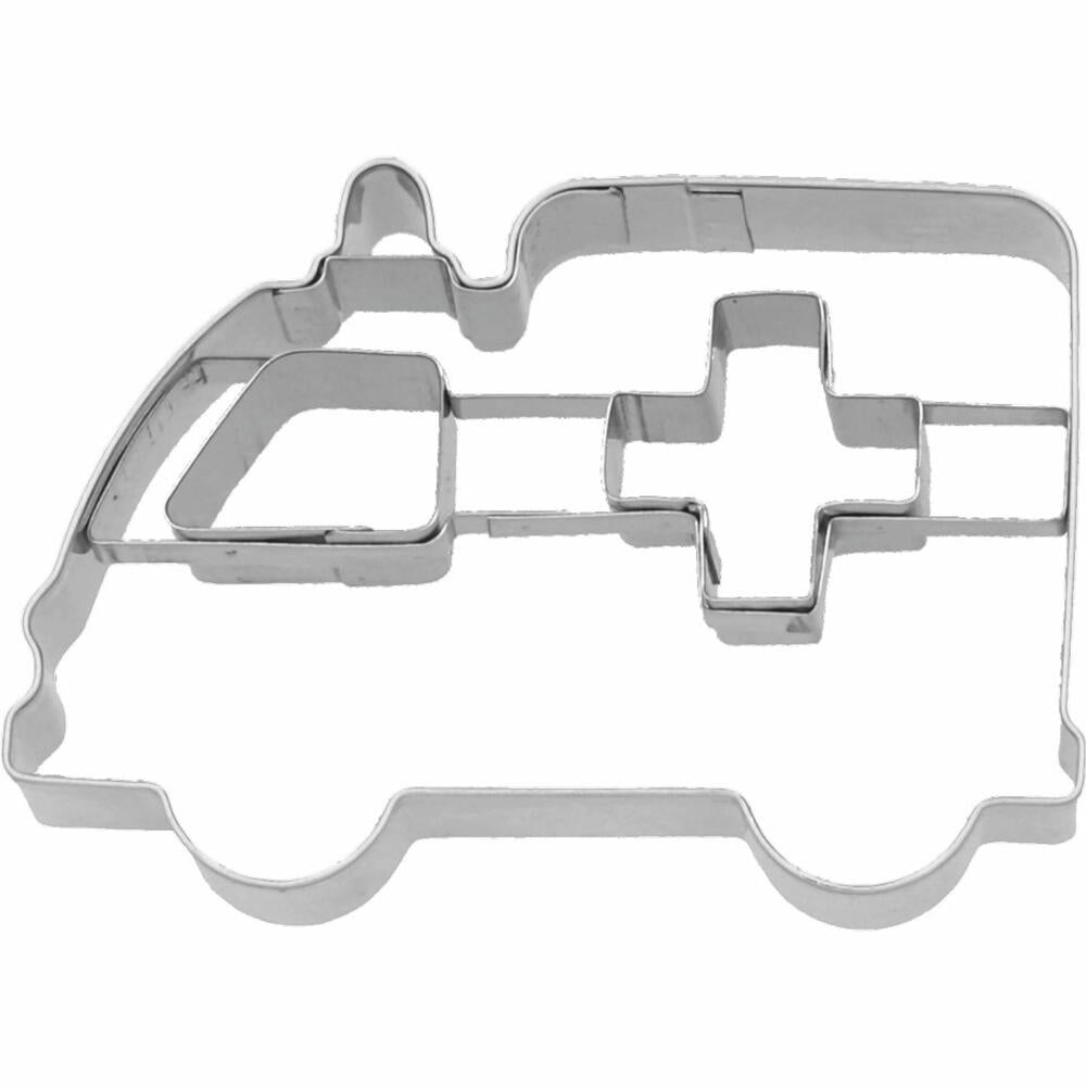 Birkmann cookie cutter ambulance, cookie cutter, cookie shape, biscuit, cookies, stainless steel, 8 cm, 189683