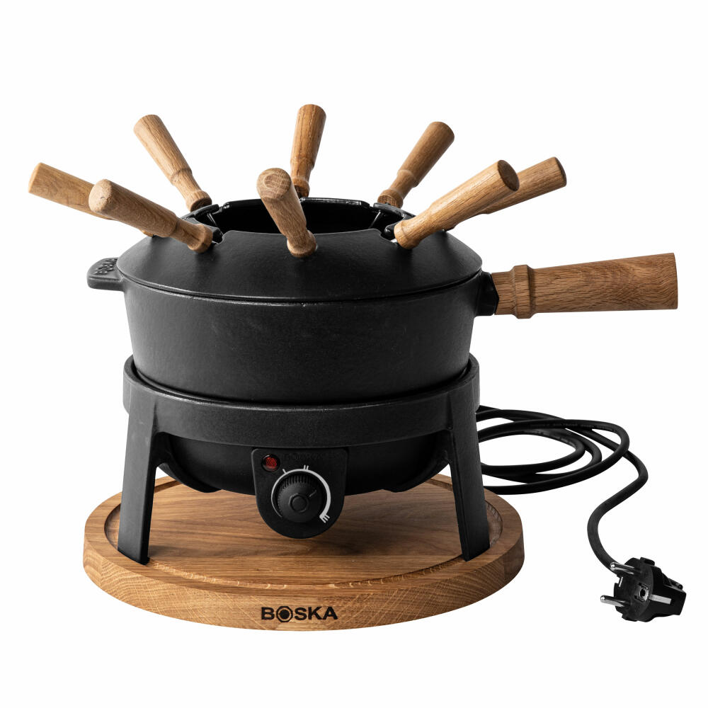 Boska Electric Fondue Set Pro, Fondue Pot, Cast Iron, Black, 2.2 Liter, 853560